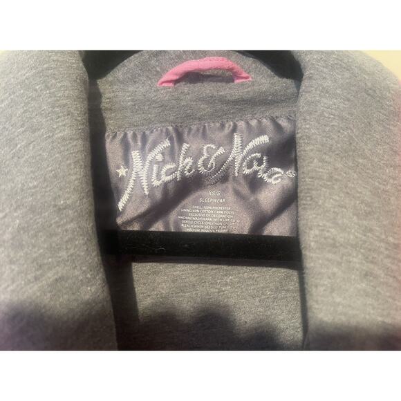 Nick & Nora Red Lined Fleece Wrap Tie Knee‎ length Robe KITTENS in MITTENS XS/S - Picture 5 of 5